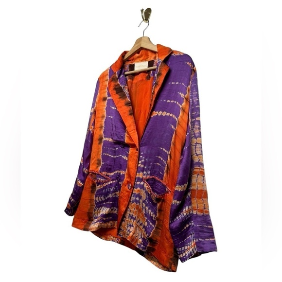 CAROLINA K Terra Blazer Tie Dye Orange Purple XS - Picture 5 of 11